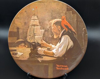 Vintage 1980 Norman Rockwell plate "The Ship Builder" numbered Limited Edition Rockwell Heritage Collection - V0612