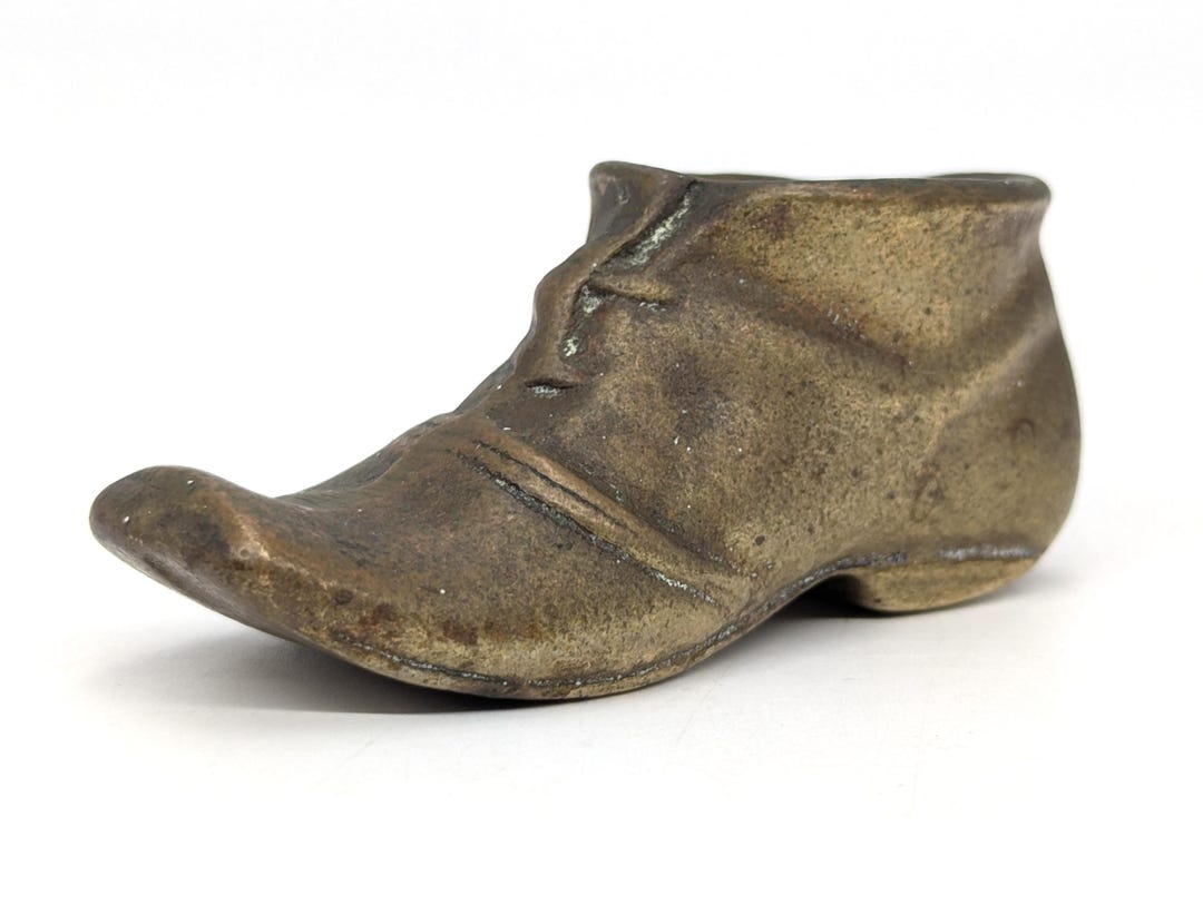 Antique Brass Boot/shoe Toothpick Holder or Match Holder Made by ...