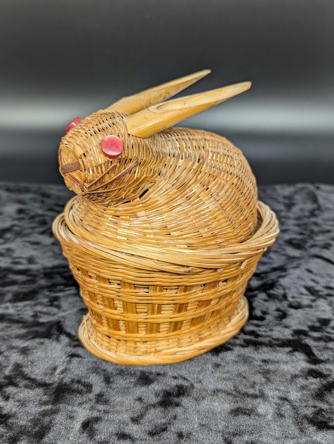 Walnut Ridge Rabbit Basket Vintage Wicker 2-piece Bunny Rabbit Basket V1881 - Etsy