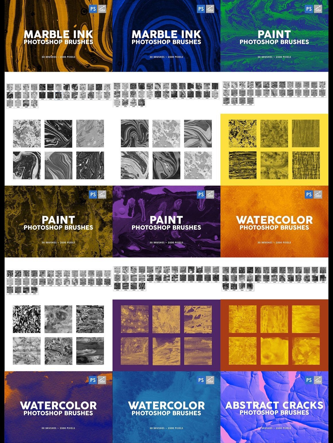 5600 Photoshop Brushes Bundle - Photoshop Overlays, Textures, Fabrics ...
