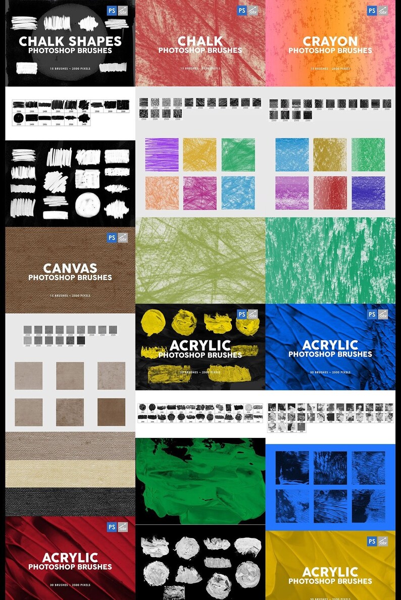 5600 Photoshop Brushes Bundle - Photoshop Overlays, Textures, Fabrics ...