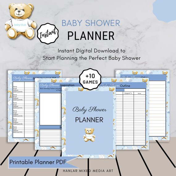 Baby Shower Planner Printable Baby Shower PDF Instant | Etsy