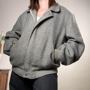 ジャケット・アウター 80s vintage archive wool bomber jacket Vintage 80s Wool Bomber Jacket - Etsy