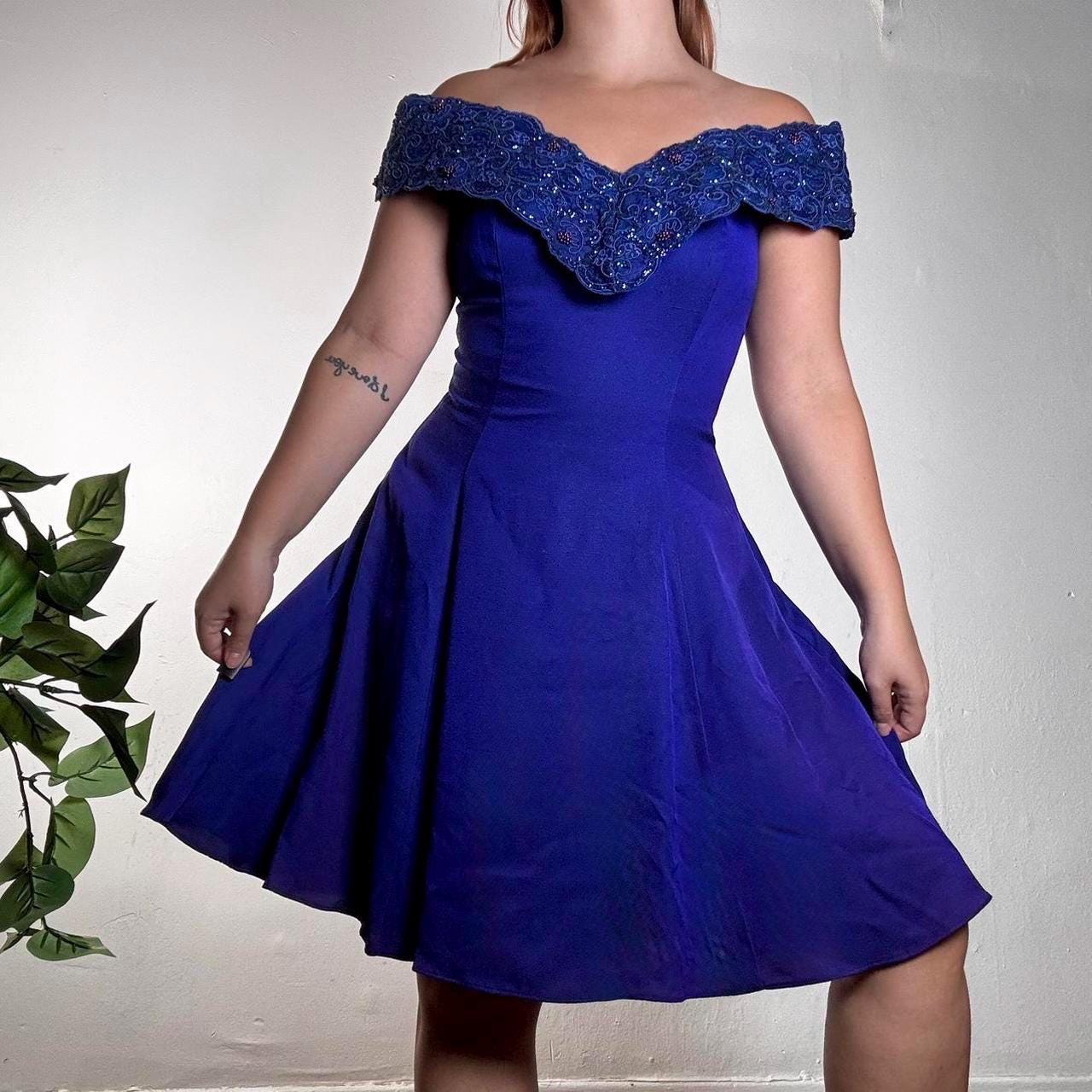 princess polly baby blue dress Off the Shoulder Royal Blue Prom Dresses with Belt Long A Line Quinceanera  Dresses – SheerGirl main image 0
