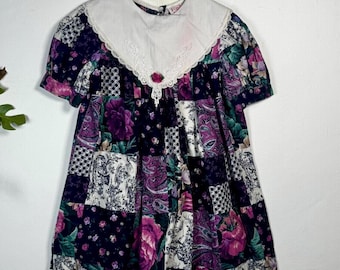 Fashion Kids Vintage floral patchwork dress