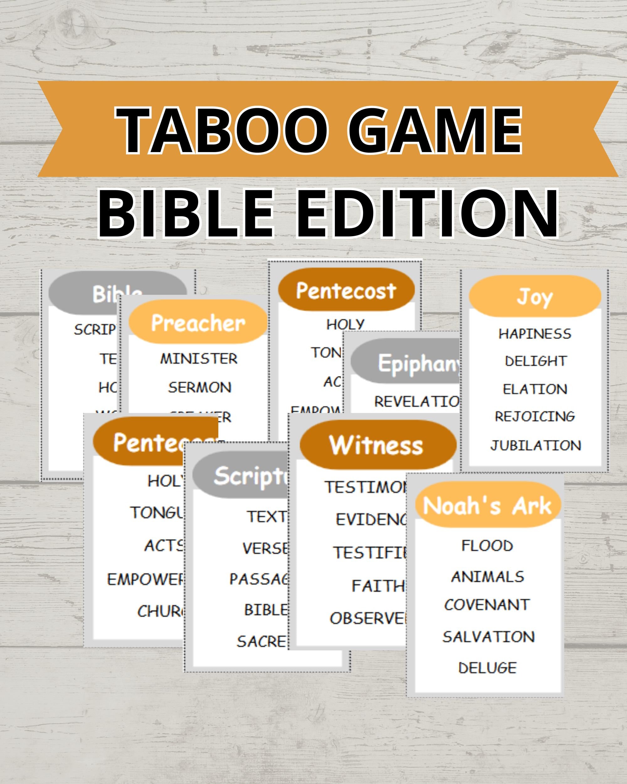 Bible Taboo Game, Taboo Cards, Taboo, Family Game Night, Family Games ...