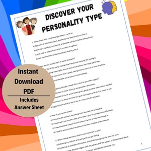 Personality Test, Personality Quiz, Personality Assessment, Psychological Test, Mental Wellness Test, Career Personality Test