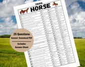 Horse Trivia Game: Equestrian Quiz, Family Fun (Digital Download)