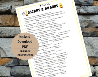 Juego de preguntas y respuestas de los Oscar: Fiesta de los Premios de la Academia (Descarga en PDF)