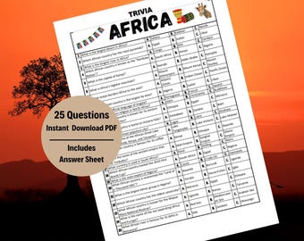 Africa Trivia Quiz: History & Culture Game (PDF Download)