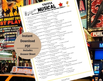 Music & Film Trivia Quiz Game: Fun Party Game Night (PDF Download)