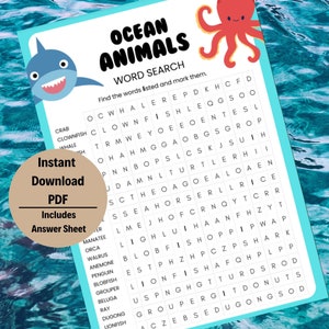 Animal Word Search, Custom Word Search, Word Search pdf, Wordsearch, Puzzles, Word Search Game, Word Search Puzzle, Animals Word Search