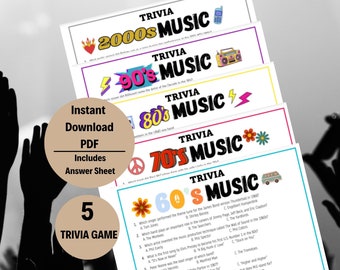 Juego de trivia musical: años 60, 70, 80, 90 y 2000 (PDF)