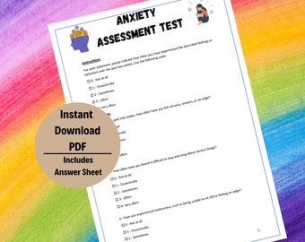 Test Anxiety, Anxiety Assessment, Anxiety Quiz, Psychological Test, Mental Wellness Test, Mental Health Check, Mental Wellness Quiz
