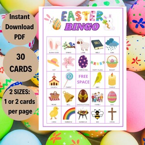 Paasbingo, Paasbingospel, Paasbingokaarten, Bingokaarten, Paasactiviteit, Lentebingo, Bingospel, Paasspel, Groepsactiviteiten, Paasbingo
