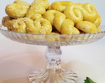 Koulourakia Event Tray 3-4 lbs | Greek Easter Event Dessert Greek Wedding Bridal Baby Shower Christening Baptism Braided Butter Cookies