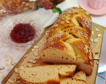 Greek Tsoureki Easter Bread Homemade and Handmade Best Traditional Braided Koulouri Triple-Rise Mahlepi~Mastiha~Cardamom~Orange Zest~Vanilla