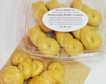 Koulourakia Greek Butter Cookies 1 dozen Traditional Braided Cookies | Wedding Bridal Engagement Baby Shower Easter Christening Dessert