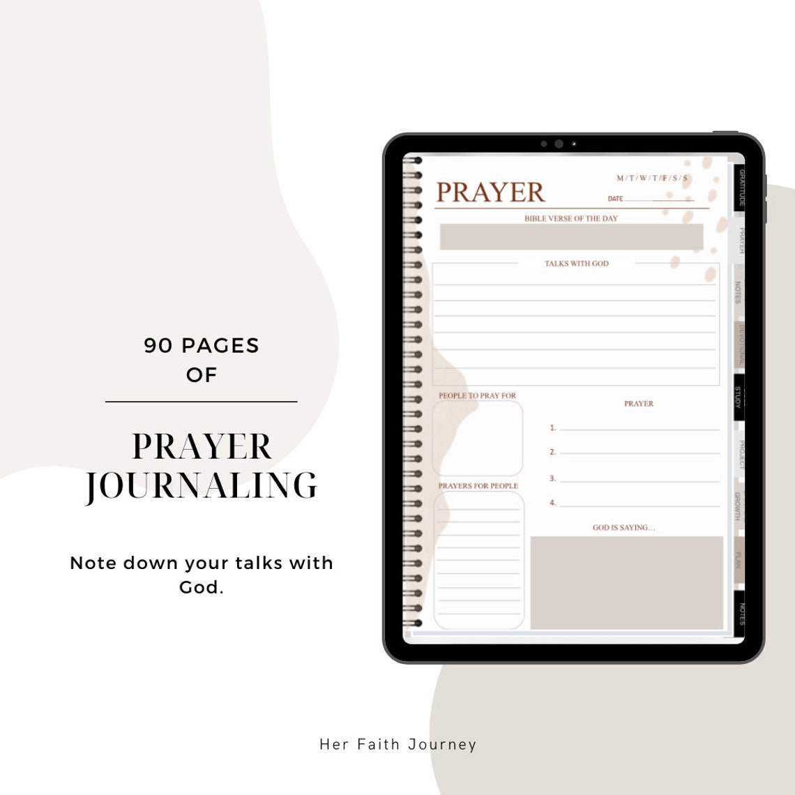 2022 Digital Planner Goodnotes Faith Planner Christian Etsy