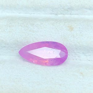 2.4 ct  Natural Pink Silky Sapphire Viet Nam, Opalescent Sapphire, Pear Shape, Unheat Sapphire Luc Yen,