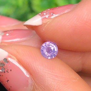 0.34   ct Natural Silky Sapphire Viet Nam, Opalescent Sapphire, Unheat Sapphire Luc Yen