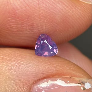 0.31ct Natural Purplish Pink Milky Sapphire Viet Nam, Heart Shape, Opalescent Sapphire, Unheat Sapphire Luc Yen