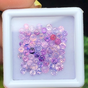 4ct Silky Sapphire Vietnam, Set Milky Sapphire, Opalescent Sapphire, Unheat Sapphire Luc Yen