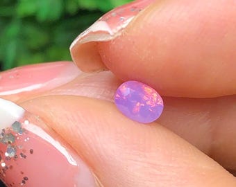 0.37   ct  Natural Silky Sapphire Viet Nam, Opalescent Sapphire, Cushion Shape, Unheat Sapphire Luc Yen
