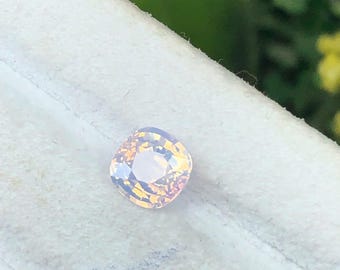 0.68 ct Natural Silky Sapphire Viet Nam, Opalescent Sapphire, Cushion Shape, Unheat Sapphire Luc Yen