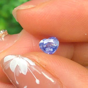 0.40   ct Natural Silky Sapphire Viet Nam, Opalescent Sapphire, Unheat Sapphire Luc Yen