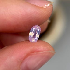 0.45ct Natural Lite Blue Silky Sapphire Viet Nam, Opalescent Sapphire, Oval Shape, Unheat Sapphire Luc Yen, Black Friday