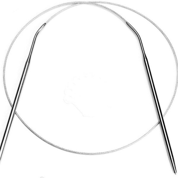 Aiguille à tricoter circulaire inox longueur 80 cm -1,5 mm-5,0 mm-