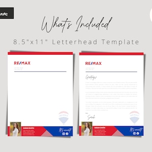 RE/MAX Letterhead Template | Real Estate Letterhead Template | for ...