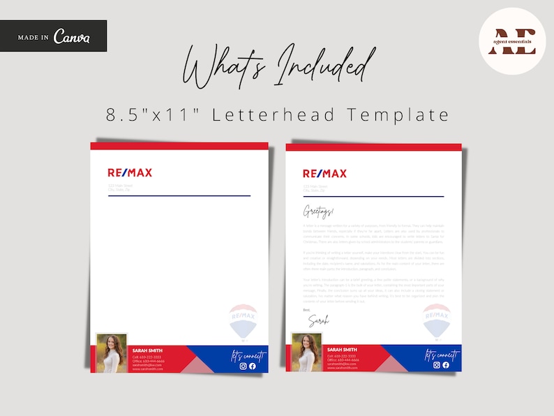 RE/MAX Letterhead Template | Real Estate Letterhead Template | for ...
