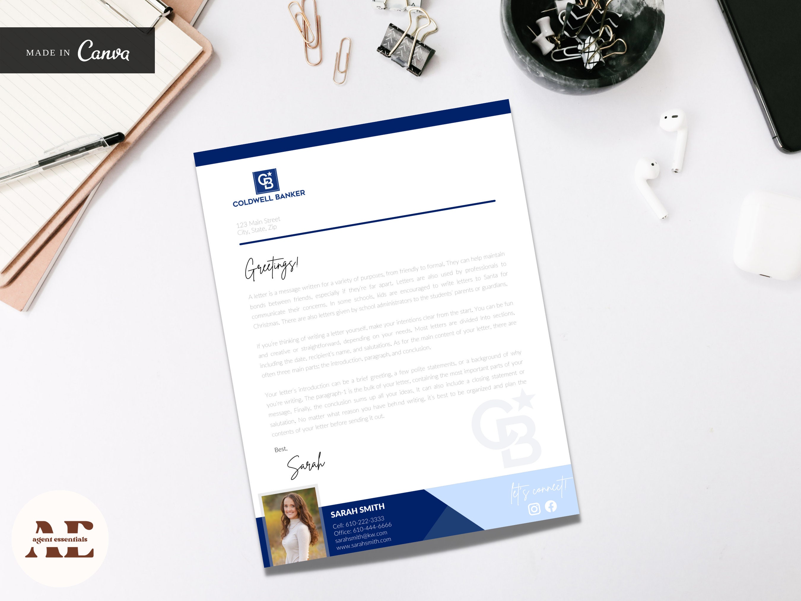 Coldwell Banker Letterhead Real Estate Letterhead Template for Realtors