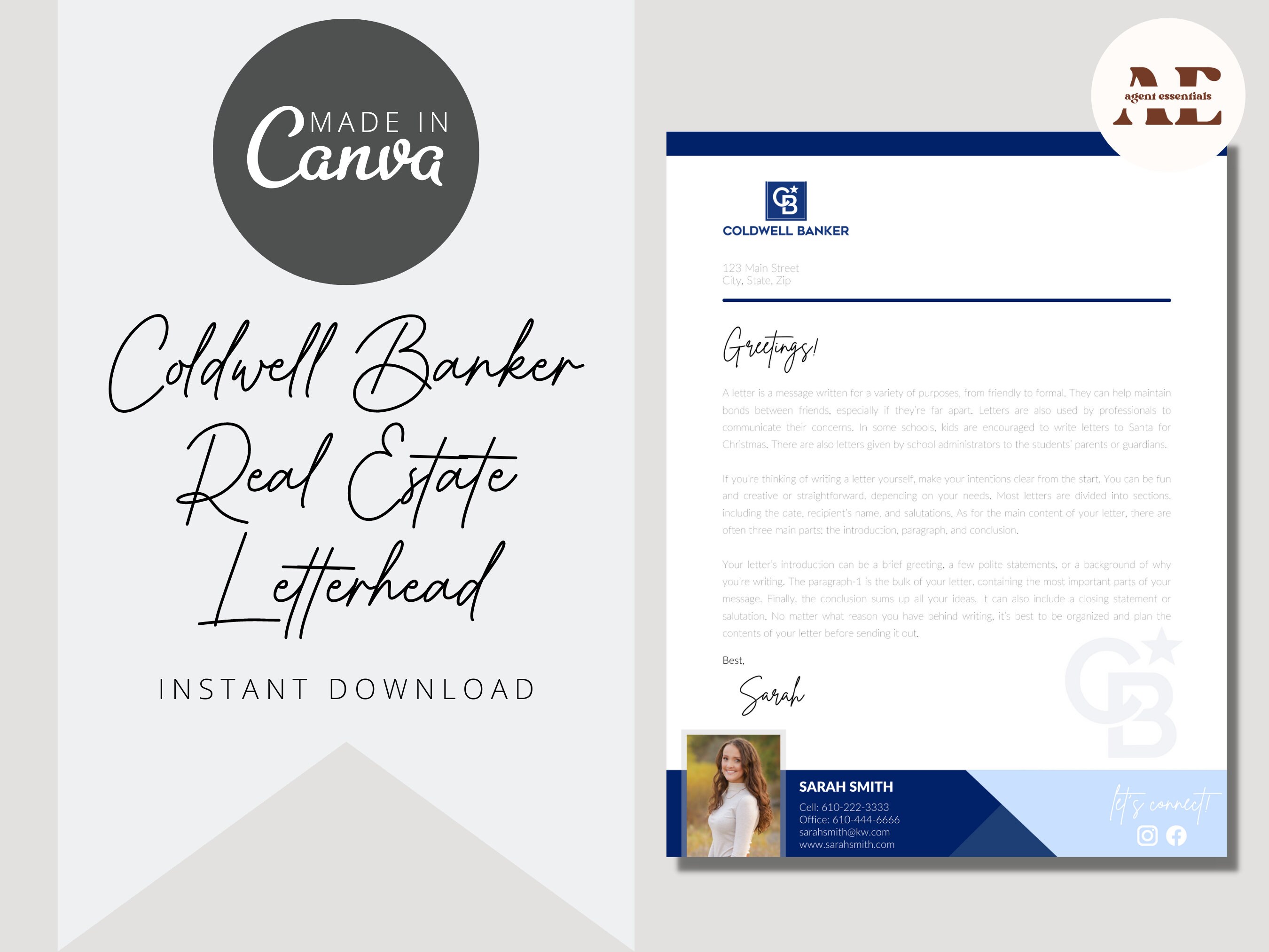 Coldwell Banker Letterhead Real Estate Letterhead Template for Realtors