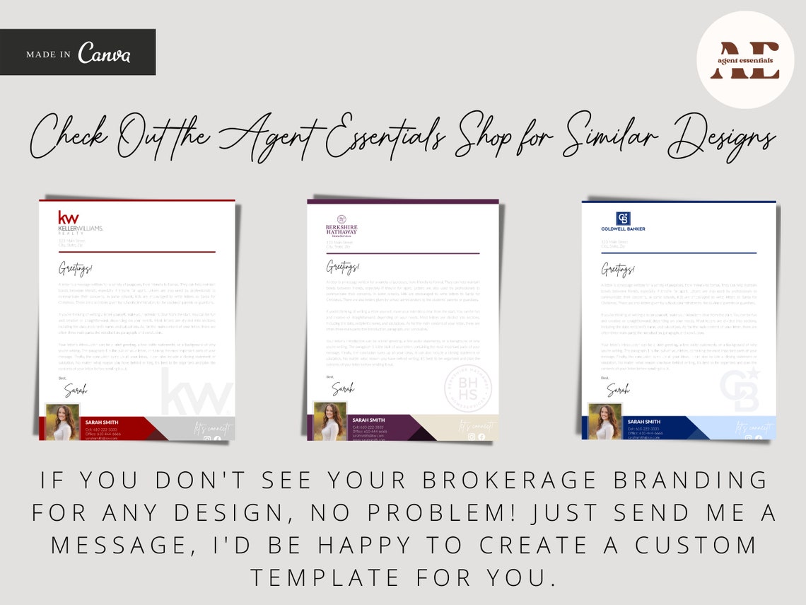 RE/MAX Letterhead Template Real Estate Letterhead Template | Etsy