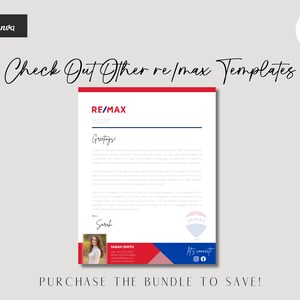 RE/MAX Letterhead | Real Estate Letterhead Template | for Realtors ...