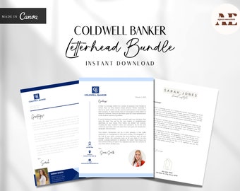 Coldwell Banker Letterhead Bundle | Real Estate Letterhead Template | For Realtors | Canva | Instant Download | Real Estate Marketing