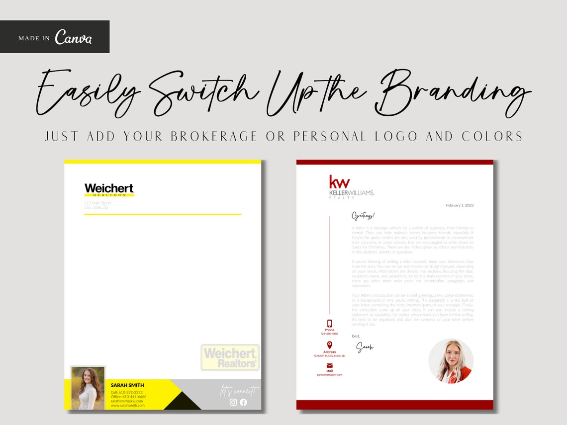 RE/MAX Letterhead | Real Estate Letterhead Template | for Realtors ...