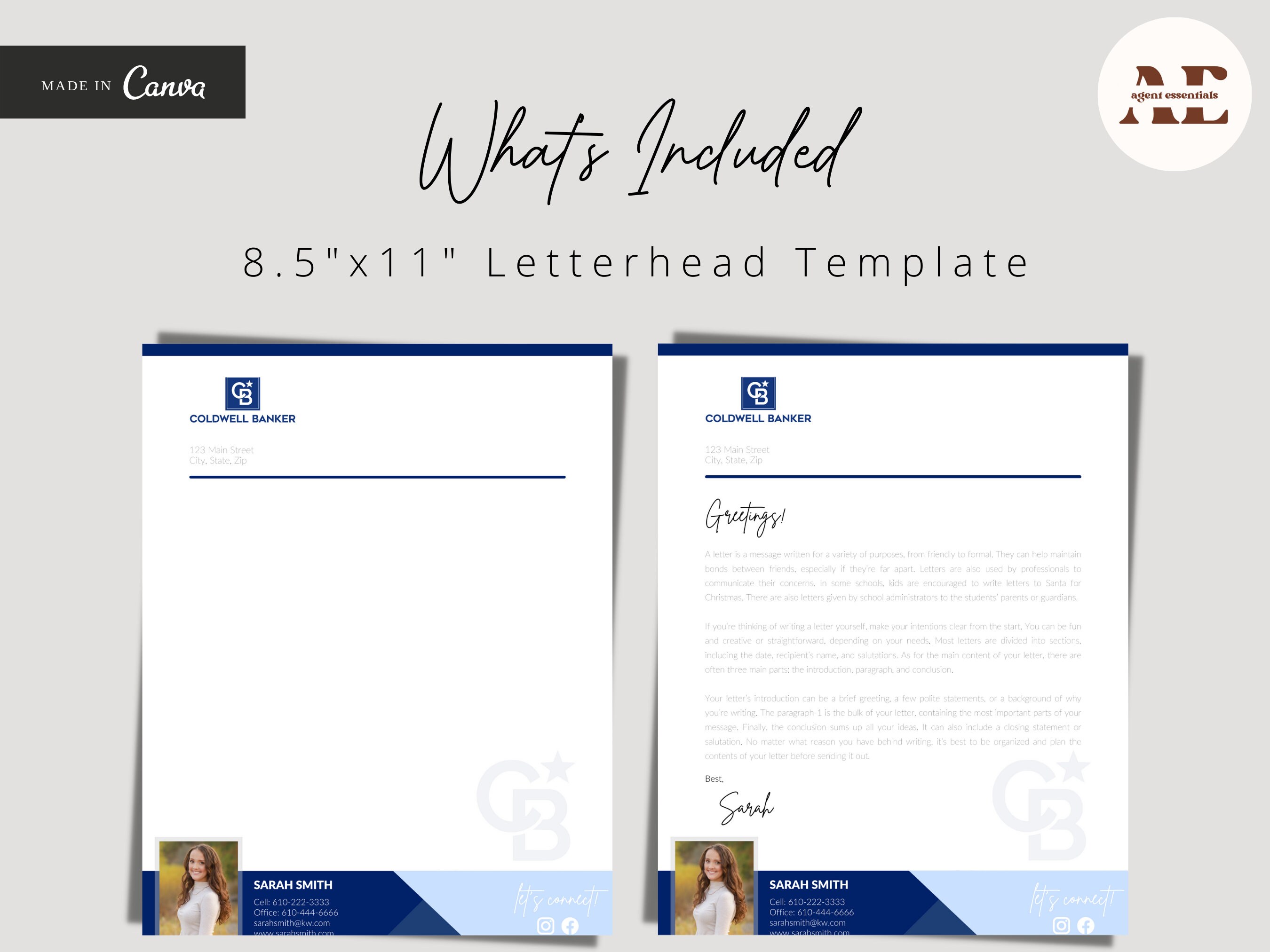 Coldwell Banker Letterhead Real Estate Letterhead Template for Realtors