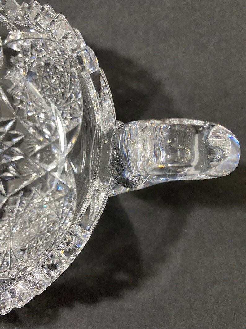 American Brilliant Period Cut Glass Nappy Dish Etsy