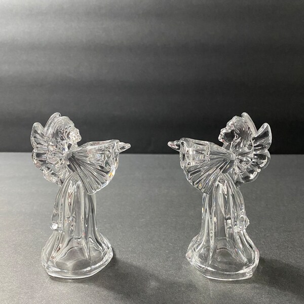 Waterford Crystal Angel Candle Holders Etsy