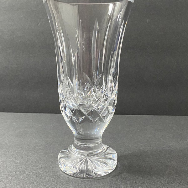 Waterford Lismore Footed Crystal Vase - Logo with Seahorse