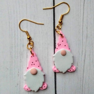 Lovin&#39; Gnome Earrings, Polymer Clay Earrings