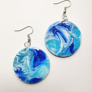 Spring Showers Pour Painting Earrings