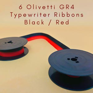 Typewriter Ribbons Printerfield 6 Pack Olivetti GR4 Black Red Ink Ribbons Easy Install Olivetti Typewriter Replacement Typewriter Supplies