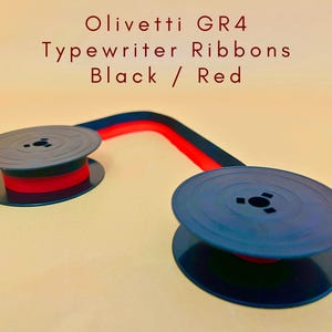 Rubans pour machine à écrire Olivetti GR4, noir et rouge, double bobine, encre de rechange pour machines à écrire Olivetti vintage, paquet cadeau de 2, 4 ou 6 lots