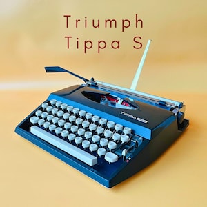 Working Typewriter Triumph Tippa S Black Typewriter 1970s Typewriter Portable Retro Typewriter QWERTY Gift Writer Office Modernist Decor