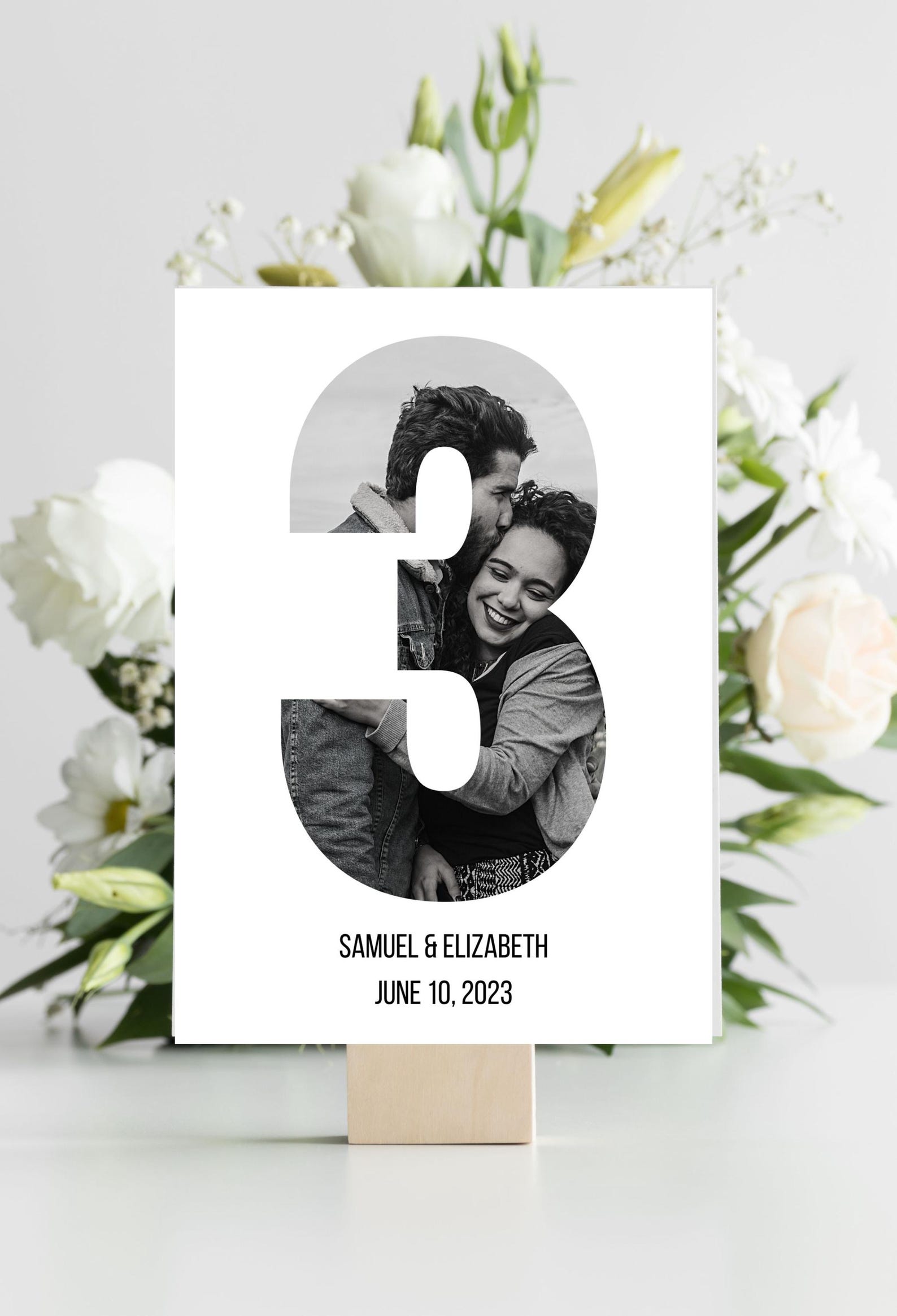 Custom Personalized Photo Picture Table Number for Wedding, Event ...